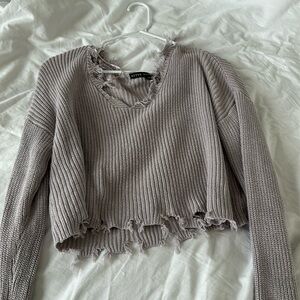 Lavender v-neck sweater size small